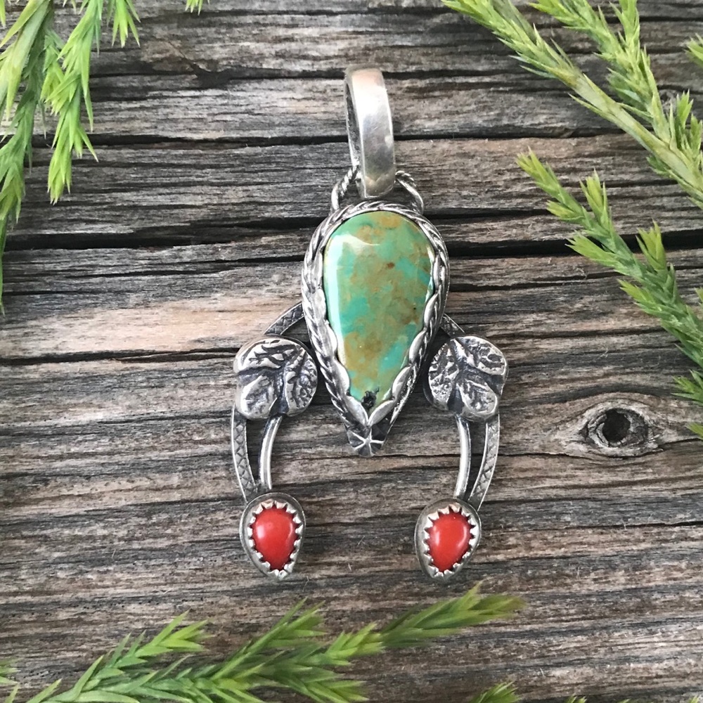 Turquoise and Red Coral Mini Naja